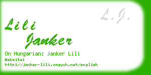 lili janker business card